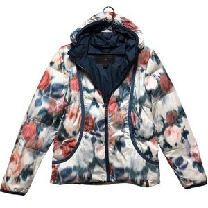 OBERMEYER JACKIE Size XL Girls (Teen) Vibrant Floral Puffy Hooded Jacket.Great